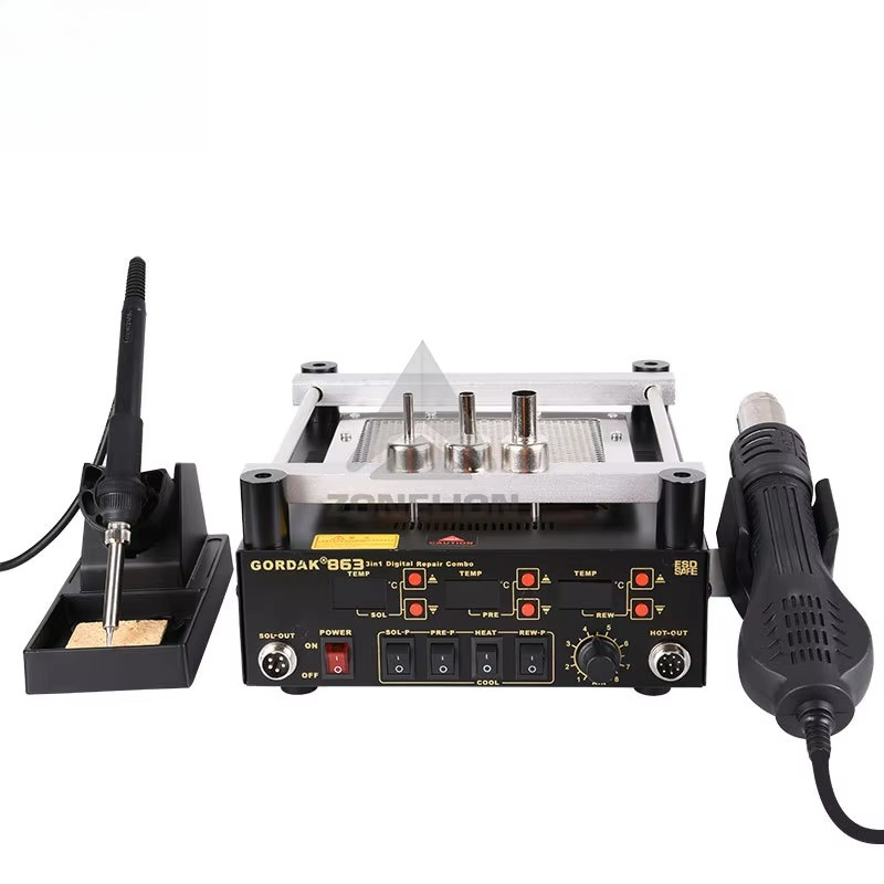 3in1デジタル熱風ヒートガンBGAリワークはんだ付けステー - Infrared Bga Rework Station のレビューと価格