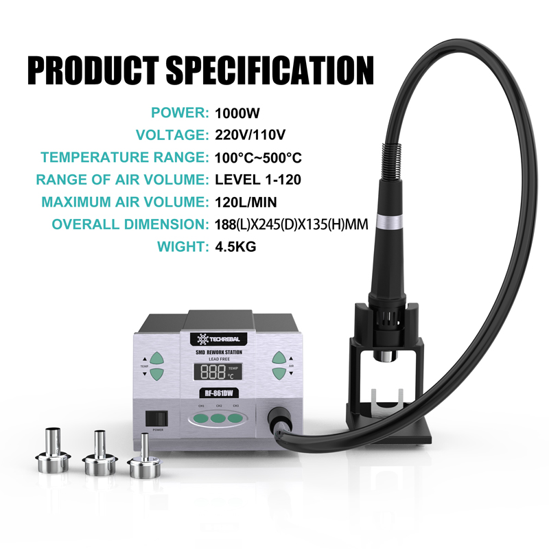 8610 861DW SMD BGA ホットエアはんだ付け・ - Hot Air Rework Station 861Dw のレビューと価格