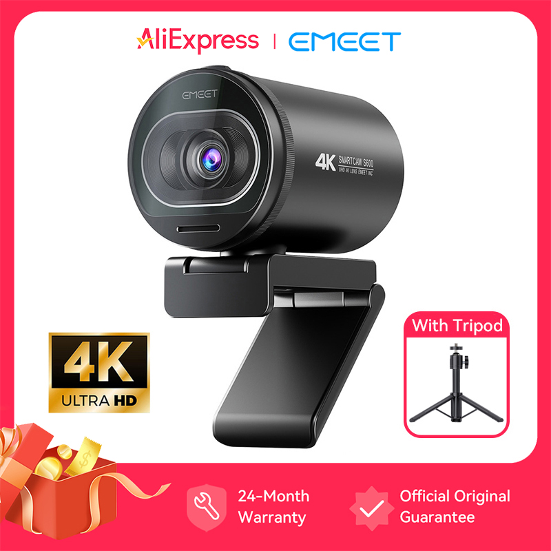 4K ウェブカメラ EMEET S600 スマートカム 三脚 - 4K Microscope Camera Sony Sensor のレビューと価格